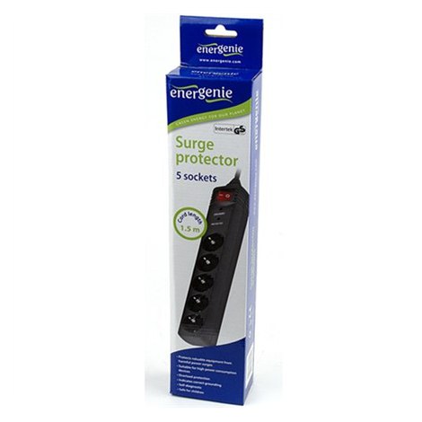 EnerGenie SPG5-C-5 - surge protector | Output Connector Qty 5 | 1.5 m | Black - 2